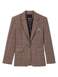 Women\'s Suit Jacket - Brown Checks - at Saks Fifth Avenue