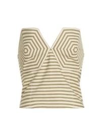 Women\'s Suki Striped Bustier Top - Crmolive - at Saks Fifth Avenue