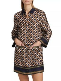 Women\'s Sumatra Cotton Shirtdress - Navy Acorn - at Saks Fifth Avenue