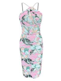 Women\'s Summer Aidan Sequined Floral Midi-Dress - Sky Multi - at Saks Fifth Avenue