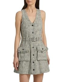 Women\'s Summer Tweed Belted Minidress - Alaskan Blue - at Saks Fifth Avenue
