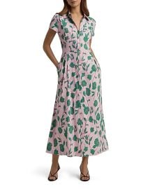 Women\'s Sunday Best Floral Linen-Blend Maxi Shirtdress - Wisteria Field Floral - at Saks Fifth Avenue
