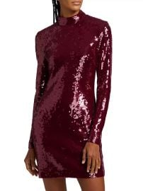 Women\'s Sylee Sequined Minidress - Wine - at Saks Fifth Avenue