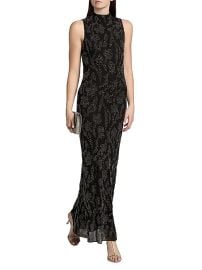 Women\'s Sylven Beaded Silk Georgette Maxi Dress - Black - at Saks Fifth Avenue
