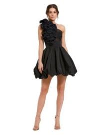 Women\'s Taffeta One Shoulder Ruffle Bubble Mini Dress at Macys