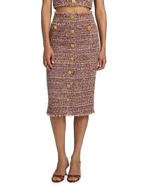 Women\'s Tai Tweed Midi-Skirt - Mauve Tan Multi Tweed - at Saks Fifth Avenue