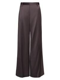 Women\'s Taite Satin Wide-Leg Pants - Chocolate Torte - at Saks Fifth Avenue