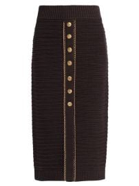 Women\'s Tani Chain Cotton Midi-Skirt - Espresso - at Saks Fifth Avenue
