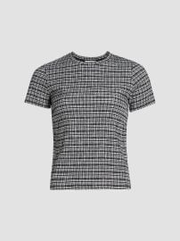 Women\'s Textured Gingham Cotton-Blend Top - Eclipse Combo - at Saks Fifth Avenue