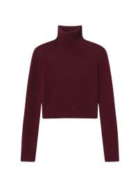 Women\'s The Cashmere Fleck Turtleneck Sweater - Pinot - at Saks Fifth Avenue