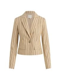 Women\'s The Miranda Blazer - Beige Navy Stripe - at Saks Fifth Avenue