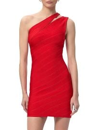 Women\'s The Molly Bandage One-Shoulder Minidress - Chili - at Saks Fifth Avenue