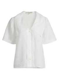 Women\'s The Ramie Sailor Top - White - at Saks Fifth Avenue