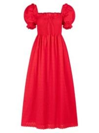 Women\'s The Scarlett Nap Dress - Red Daisy Check Eyelet - at Saks Fifth Avenue