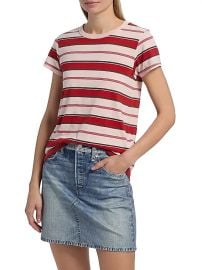 Women\'s The Slub Stripe T-Shirt - Pink Multi - at Saks Fifth Avenue