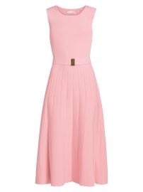Women\'s The Sumner Belted Knit Fit & Flare Midi-Sweaterdress - Pink Sky - at Saks Fifth Avenue