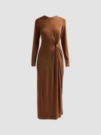 Women\'s Tingley Jersey Midi Dress - Toffee - at Saks Fifth Avenue