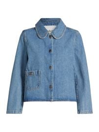 Women\'s Tiny Denim Jacket - Blue Jeans - at Saks Fifth Avenue