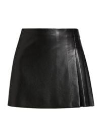 Women\'s Toni Faux Leather Pleated Miniskirt - Black - at Saks Fifth Avenue