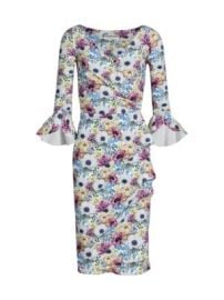 Women\'s Triana Floral Stretch Wrap-Effect Dress - Wind Flowers - at Saks Fifth Avenue