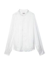 Women\'s Twina Satin Button-Front Shirt - Judo - at Saks Fifth Avenue