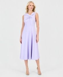 Women\'s Twist-Front A-Line Midi Dress at Macys