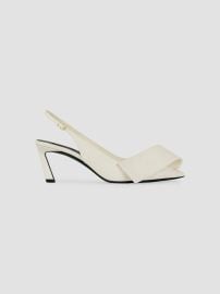 Women\'s Twisted Ribbon Slingbacks Pumps in Leather - Black - at Saks Fifth Avenue