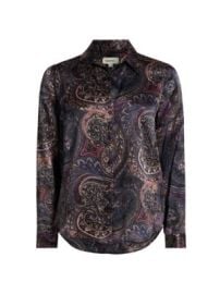 Women\'s Tyler Paisley Silk Blouse - Plum Multi Boute Paisley - at Saks Fifth Avenue