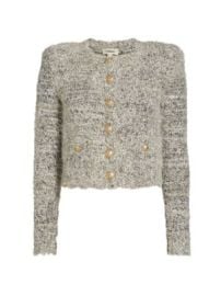 Women\'s Una Tweed Knit Cardigan - Black Ivory Gold Multi - at Saks Fifth Avenue