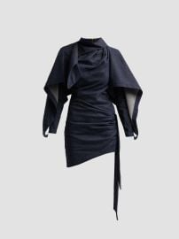 Women\'s Valiant Draped Denim Mini Dress - Night Sky - at Saks Fifth Avenue