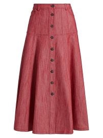 Women\'s Veena Denim Midi-Skirt - Indigo - at Saks Fifth Avenue