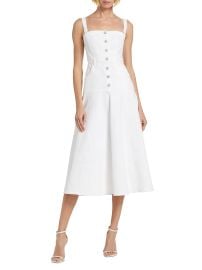 Women\'s Veena Denim Strapless Midi-Dress - White - at Saks Fifth Avenue