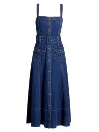 Women\'s Vega Denim Midi-Dress - Medium Wash - at Saks Fifth Avenue