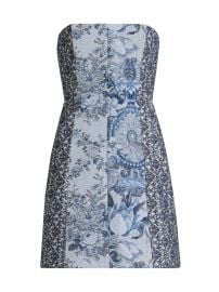 Women\'s Violet Strapless Minidress - Blue Multi - at Saks Fifth Avenue