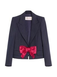 Women\'s Viscose Jacket with Bow - Provence Blue - at Saks Fifth Avenue