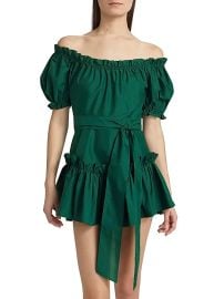 Women\'s Winterberry Estine Minidress - Green - at Saks Fifth Avenue