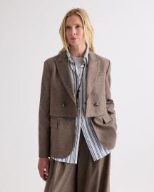 Women\'s Wool Flannel Blazer in Pinecone | TWP at TWP