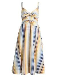 Women\'s Wren Striped Double-Tie Cotton Midi-Dress - Sunset - at Saks Fifth Avenue
