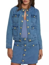 Women\'s Yari Collarless Denim Jacket - La Jolla - at Saks Fifth Avenue