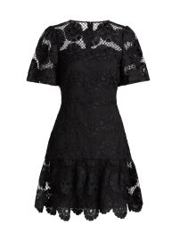 Women\'s Yasmin Lace Minidress - Milly Pink - at Saks Fifth Avenue