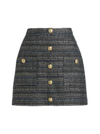 Women\'s Zander Metallic Tweed Miniskirt - Blue Green Multi Tweed - at Saks Fifth Avenue