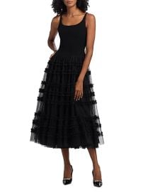 Women\'s Zoella Tulle Midi-Dress - Black - at Saks Fifth Avenue