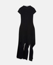 Women Black Compact Knit Midi Dress Stella McCartney US at Stella McCartney