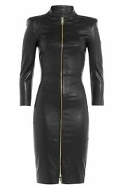 Women Cocktail Real Genuine Soft Leather Dress Front Zip Formal Stylist Bodycon eBay at eBay