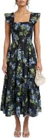 Women’s 100% Cotton Floral Smocked Midi Dress with Ruffle Straps Square Neck Flowy Tiered Sundress at Amazon