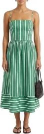 Women’s Striped Midi Dress with Spaghetti Straps Square Neck Smocked Back Flowy Sundress at Amazon