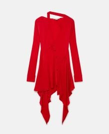 Women Lipstick Red Asymmetric Seam Cut-Out Dress Stella McCartney US at Stella McCartney