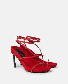 Women Lipstick red Elsa Twisted Heeled Sandals Stella McCartney US at Stella McCartney