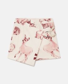 Women Pink Rewild Fauna Print Silk Skirt Stella McCartney US at Stella McCartney