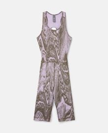 Women Purple GlowTrace OliveGobi TrueNature Moire Wood Print Training All-in-One Stella McCartney US at Stella McCartney